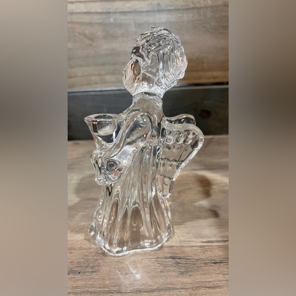 Mikasa Crystal Angel Candle Holder Christmas 5”Germany- 2 Available EUC! - Picture 2 of 9